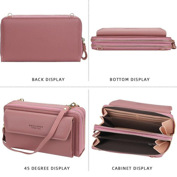 Large Capacity Shoulder Bag With Double Zipper Red Women's Bags & Handbags
