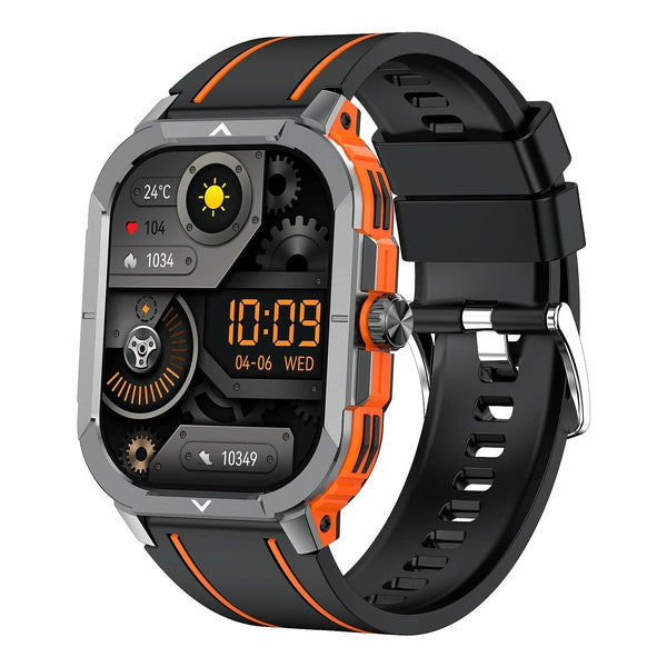 2.06 Inch Bt5.3 Ip68 Sport Smart Watch Bluetooth Call / Message Health Orange Smart Watches