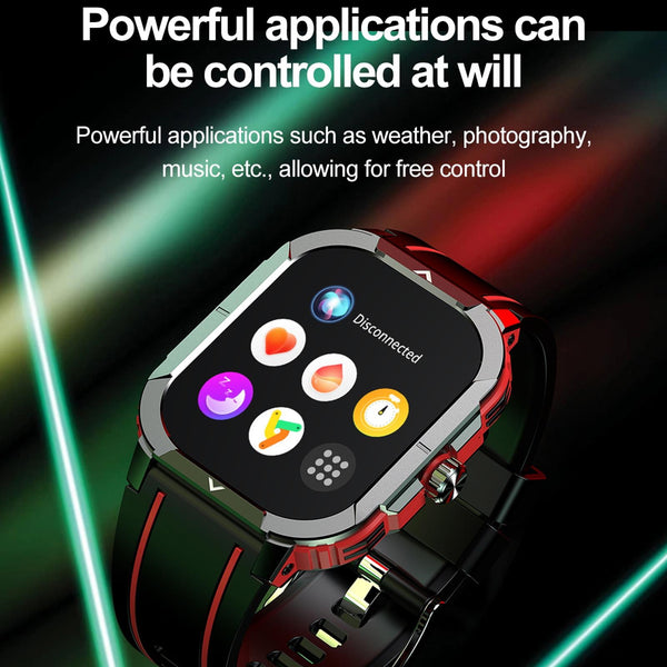 2.06 Inch Bt5.3 Ip68 Sport Smart Watch Bluetooth Call / Message Health Orange Smart Watches