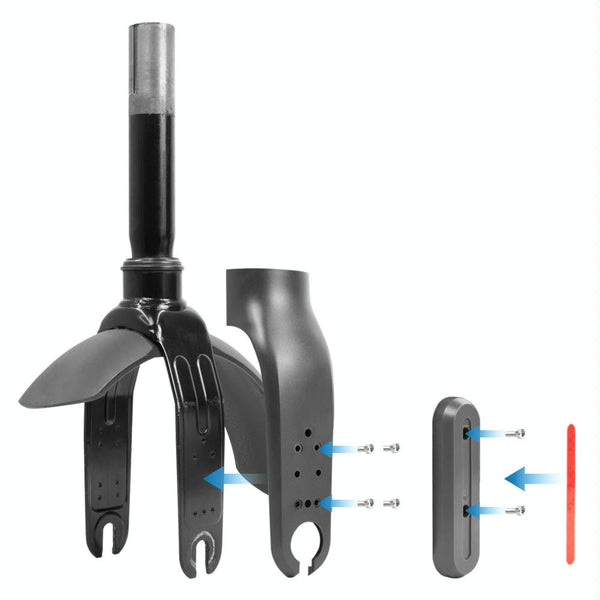 Xiaomi M365 / Pro 1S Skateboard Front Fork Protection Set With Reflecting Bar Black Accessories