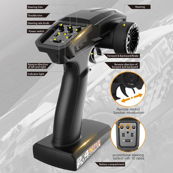 High Speed 4Wd Rc Car 1 18 Scale Blue Rc Model Vehicles