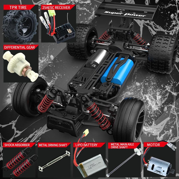 High Speed 4Wd Rc Car 1 18 Scale Blue Rc Model Vehicles