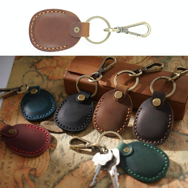 Leather Proximity Card Holder Access Control Black Keyrings