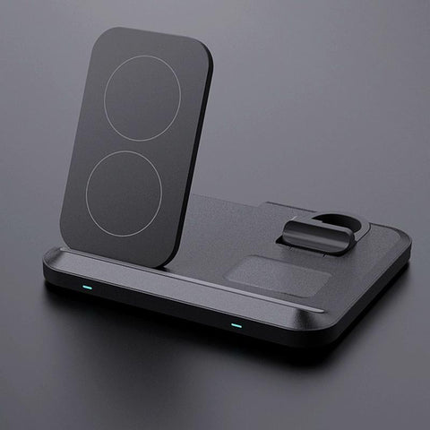 15W 3 In Foldable Wireless Charger Black Chargers & Cradles