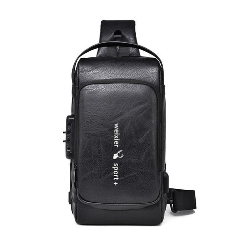 Waterproof Anti Theft Crossbody Backpack For Men Black Bags