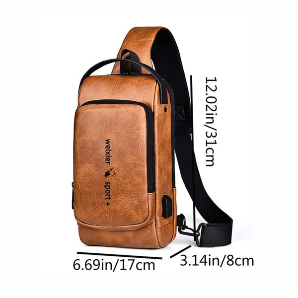 Waterproof Anti Theft Crossbody Backpack For Men Black Bags