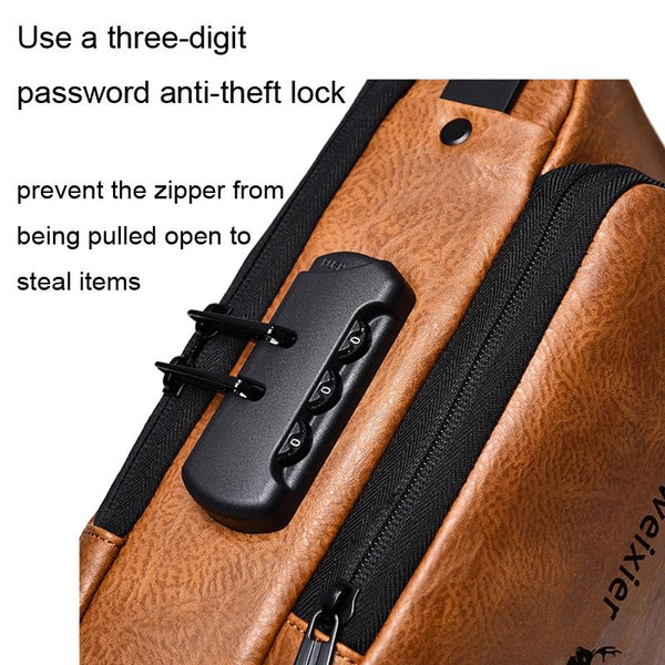 Waterproof Anti Theft Crossbody Backpack For Men Black Bags