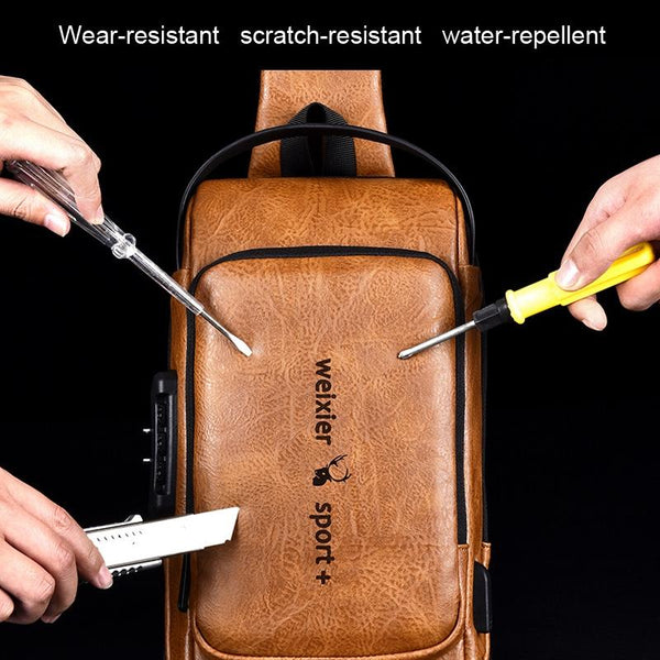 Waterproof Anti Theft Crossbody Backpack For Men Black Bags