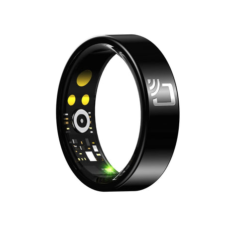 Smart Ring With Heart Rate Blood Oxygen & Sleep Monitoring Multiple Sports Modes Black Size 12 Activity Trackers