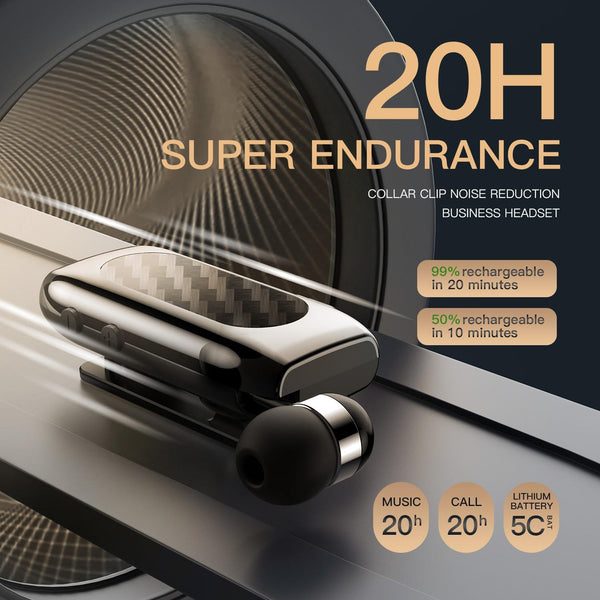 Carbon Brazing Bluetooth Earphones With Noise Reduction Black Earbuds