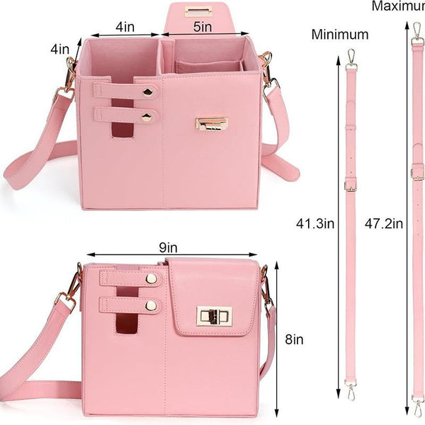 Leather Shoulder Bag For Water Bottles Fits Most Brands Pink Women's Bags & Handbags