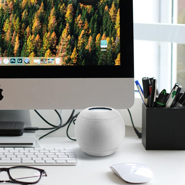 Protective Cloth Cover For Homepod Mini Speaker Set Of 2 Light Gray Cases Covers & Skins