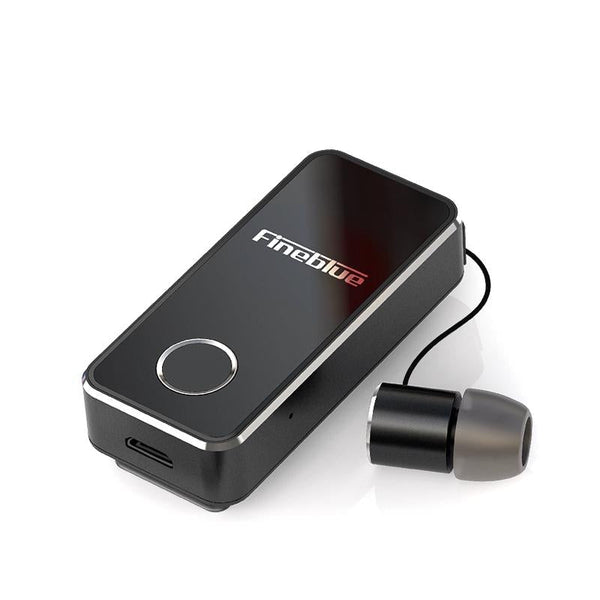 Wireless Bluetooth Earphone With Vibrating Alert And Clip White Headphones