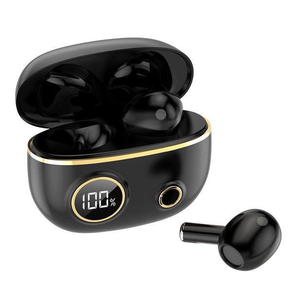 Waterproof 9D Stereo Bluetooth Earphones With Charging Case Black Earbuds