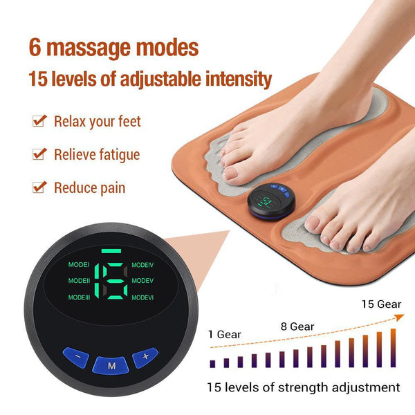 Ems 6 Mode 3D Foot Massager 15 Levels Orange Massagers