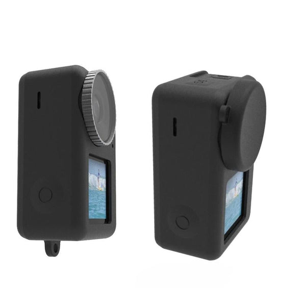 Protective Silicone Case With Lens Cap For Dji Action 3 Black Audio And Video Accessory Camera Cases Bags & Covers