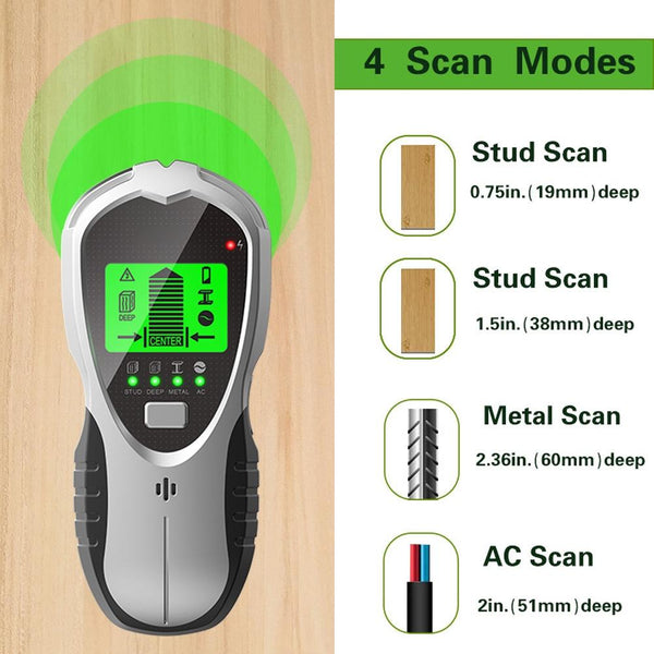 4 In 1 Multifunctional Digital Wall Detector For Electronics And Home Use Metal Detectors