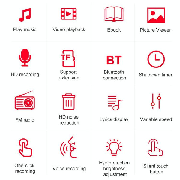 Bluetooth Mp3 Player With Touch Screen 4Gb Memory Black Ipods & Mp3 Players