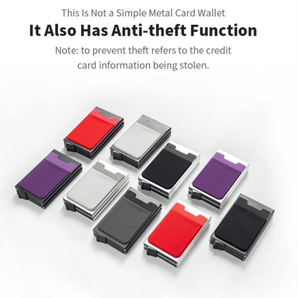 Rfid Blocking Coin Card Holder Anti Degaussing Black Business Card Holders