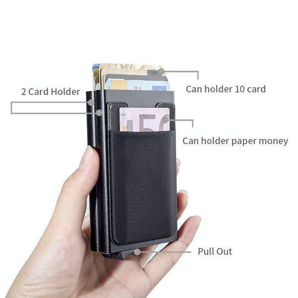Rfid Blocking Coin Card Holder Anti Degaussing Black Business Card Holders