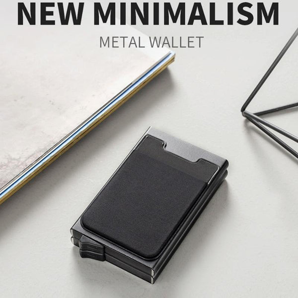 Rfid Blocking Coin Card Holder Anti Degaussing Black Business Card Holders