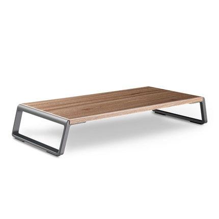 Metal Feet Monitor Stand Riser For Imac Macbook Lcd Printer Dark Wood Grain Monitor Mounts & Stands