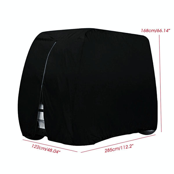 Waterproof Golf Cart Cover 242 X 122 168 Cm Black Golf Carts