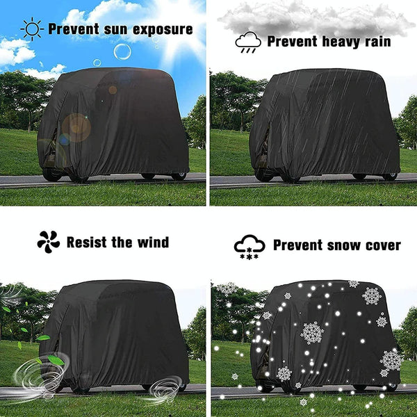 Waterproof Golf Cart Cover 242 X 122 168 Cm Black Golf Carts