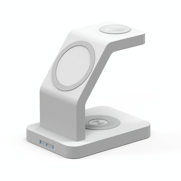 3 In 1 Magnetic Wireless Charger For Iphone Iwatch Airpods White Chargers & Docking Stations