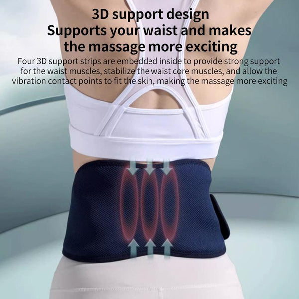 Hot Compress Waist Massager For Period Pain Relief Navy Blue Massagers