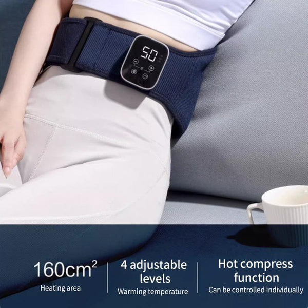 Hot Compress Waist Massager For Period Pain Relief Navy Blue Massagers
