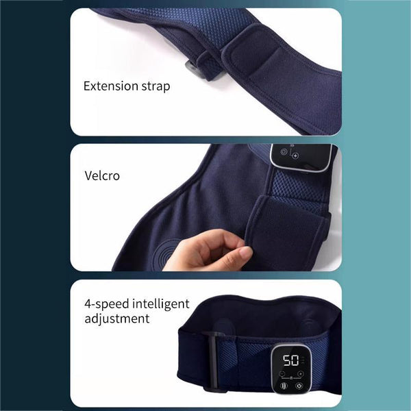 Hot Compress Waist Massager For Period Pain Relief Navy Blue Massagers