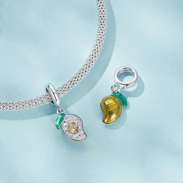 925 Sterling Silver Mango Bracelet Pendant Charms & Pendants