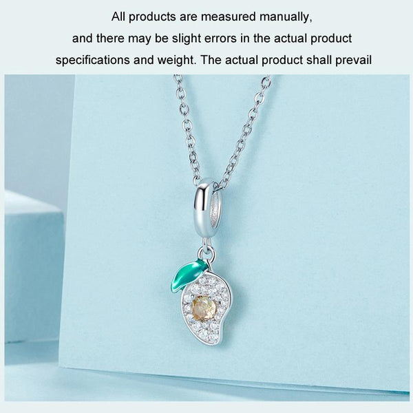 925 Sterling Silver Mango Bracelet Pendant Charms & Pendants