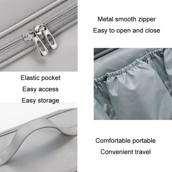 Multifunctional Leather Storage Bag For Dyson Airwrap Grey Hair Dryers