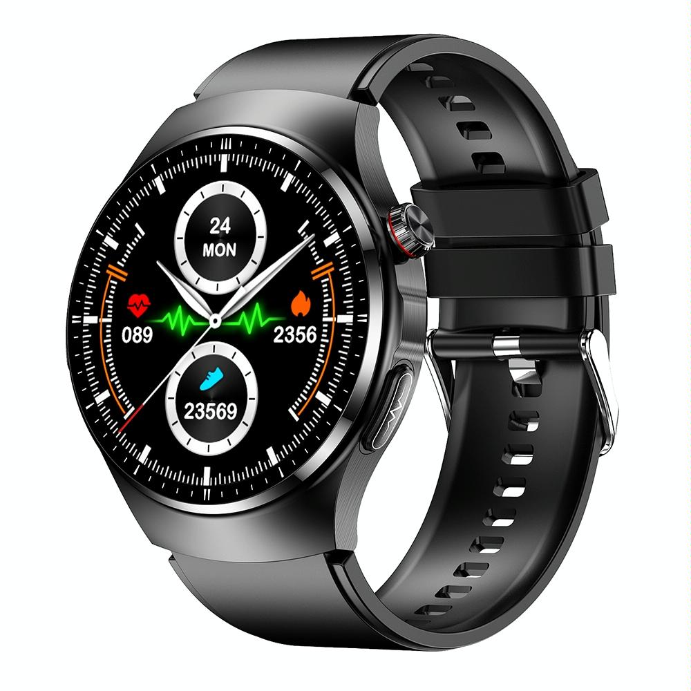 1.39 Inch Ip67 Waterproof Sports Health Monitoring Smart Bluetooth Calling Watch Black Silicone Smart Watches