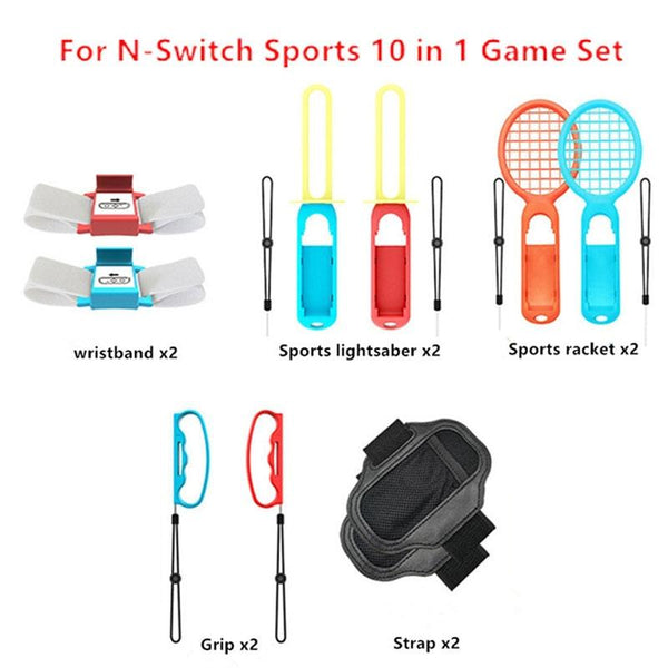 Versatile Grip And Strap Set For Nintendo Switch 10 In Controllers & Attachments
