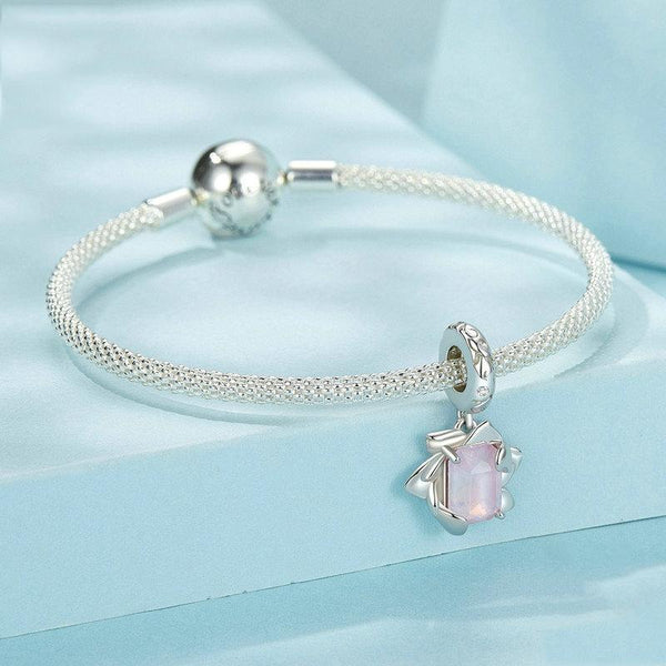 925 Sterling Silver Platinum Plated 3D Lotus Pendant Charms & Pendants