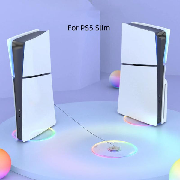 Vertical Storage Bracket For Ps5 Slim Simple Rgb Colourful Transparent Bags Skins & Travel Cases
