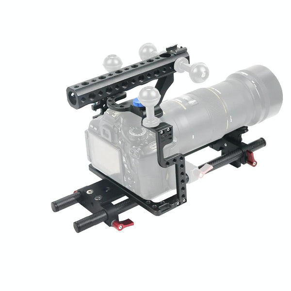 Panasonic Lumix Gh3 Gh4 Video Cage Stabilizer With Metal Handle Black Stabilizers