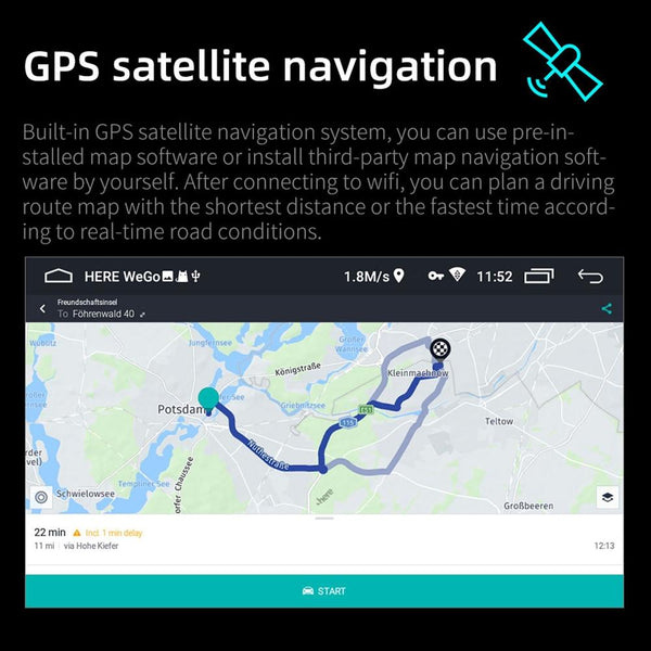 7 Inch Car Mp5 Player With Dab Function & Carplay / Android Auto For Opel 1Gb + 16Gb Black Other Car Audio