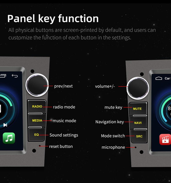 7 Inch Car Mp5 Player With Dab Function & Carplay / Android Auto For Opel 1Gb + 16Gb Black Other Car Audio