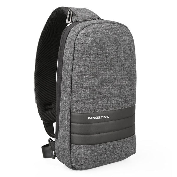 Large Capacity Anti Theft Chest Bag Business Casual One Shoulder Gray Bags
