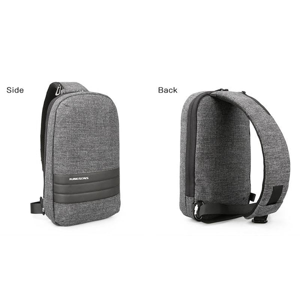 Large Capacity Anti Theft Chest Bag Business Casual One Shoulder Gray Bags