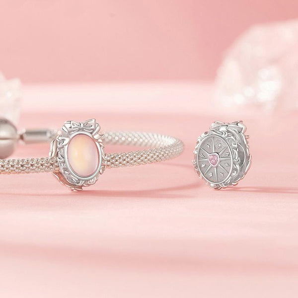 925 Sterling Silver Platinum Plated Starlight Bow Beads Charms & Pendants