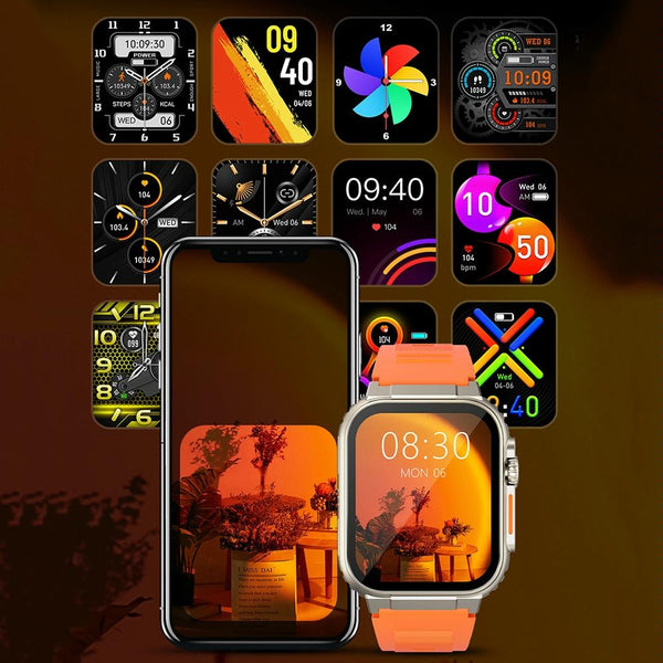 Ip68 Waterproof Bluetooth Smart Watch Health Monitor Black Smart Watches