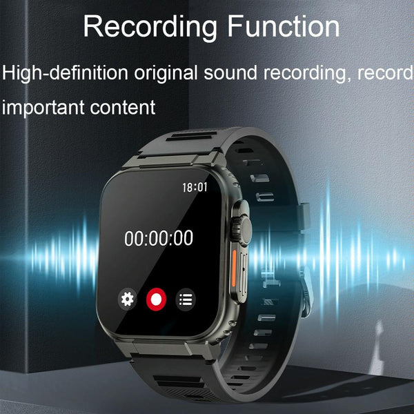 Ip68 Waterproof Bluetooth Smart Watch Health Monitor Black Smart Watches