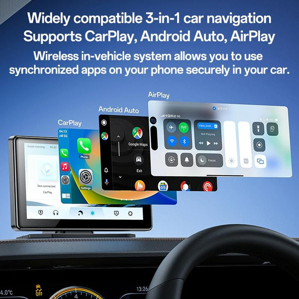 7 Inch Carplay Portable Video Navigation Black Other Car Video
