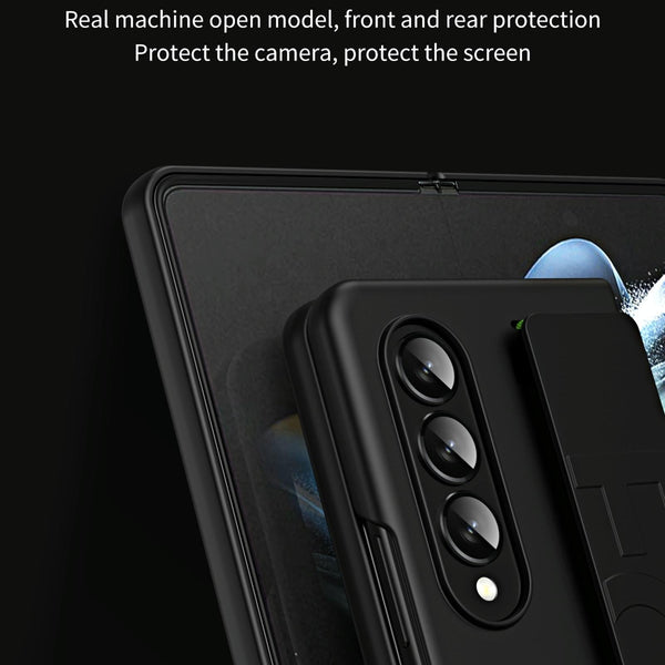 For Samsung Galaxy Z Fold4 5G Shockproof Wristband Elastic Black Cases Covers & Skins