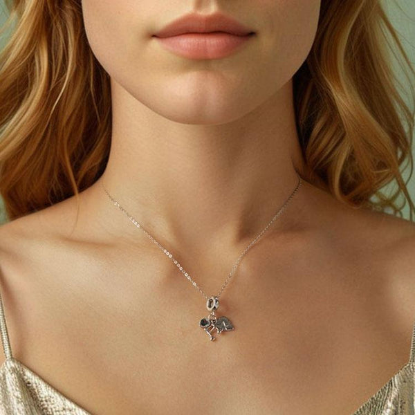 925 Sterling Silver Platinum Note Beaded Pendant Charms & Pendants